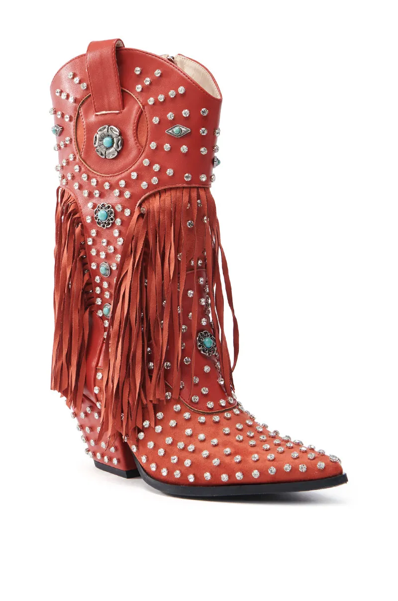 AZALEA WANG GREYSON RED BOOT sold by AKIRA product image thumbnail 4