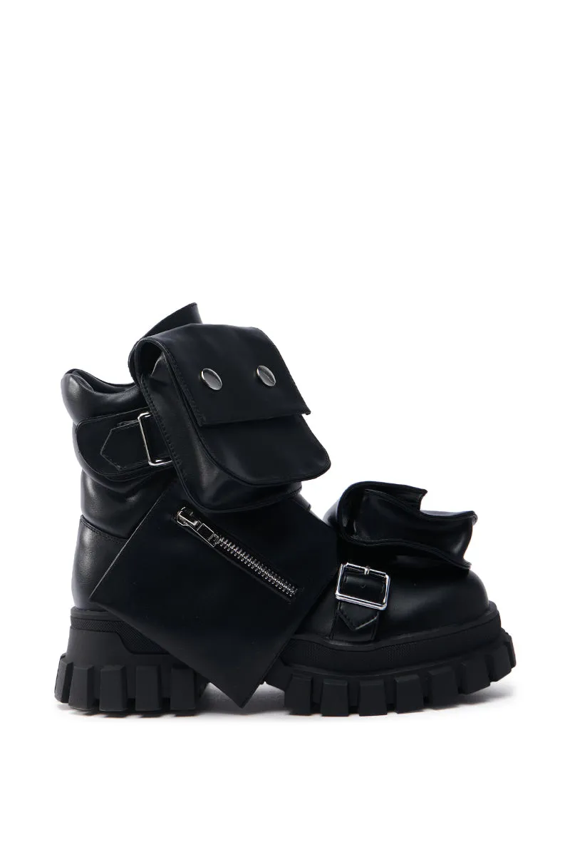 AZALEA WANG GILLET BLACK BOOTIE WITH POCKET DETAIL sold by AKIRA product image thumbnail 5