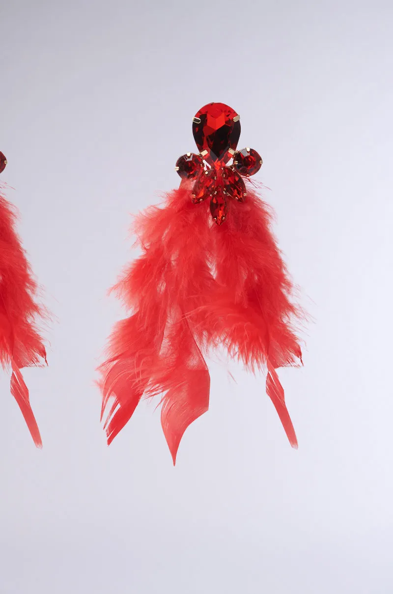 SEE RED FEATHER EARRING sold by AKIRA product image thumbnail 4