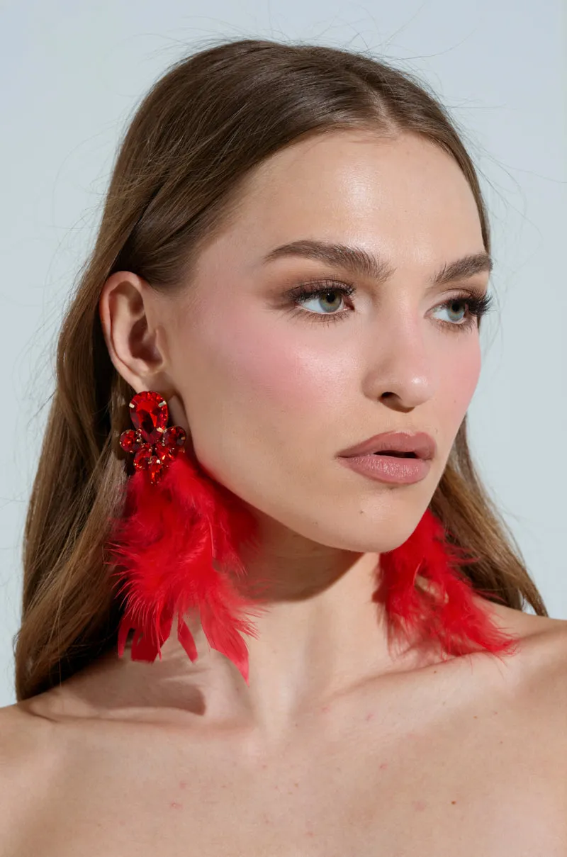 SEE RED FEATHER EARRING sold by AKIRA product image thumbnail 2