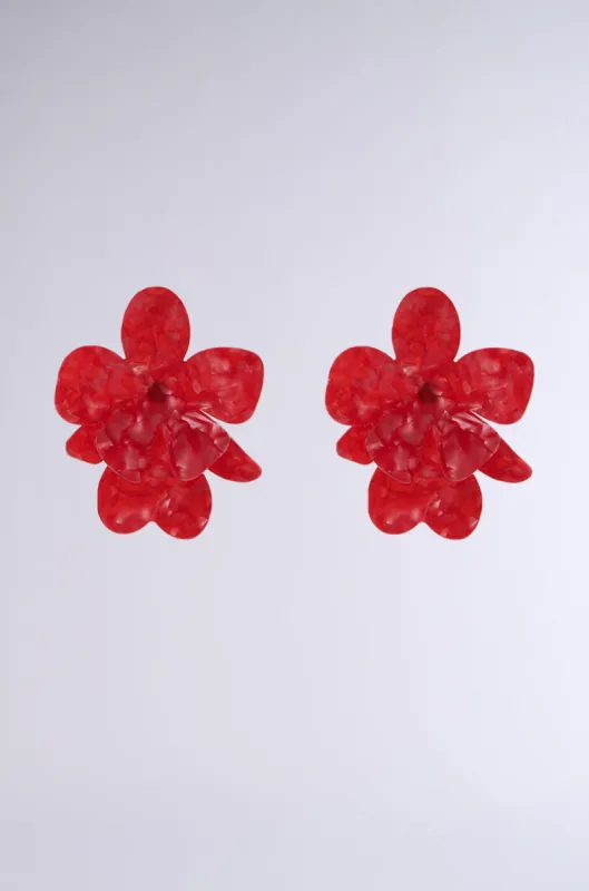 ROSY EARRING IN RED made by AKIRA