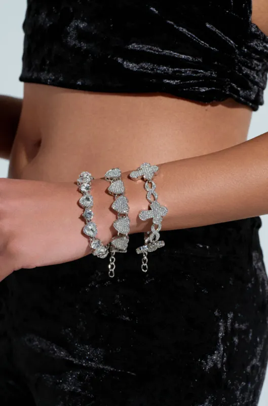 LOVE U MORE BRACELET SET sold by AKIRA