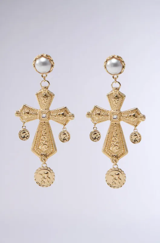 PRAY FOR U EARRING sold by AKIRA