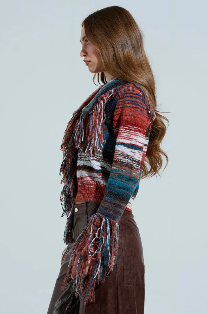 SHAGGY KNIT CARDIGAN sold by AKIRA product image thumbnail 3