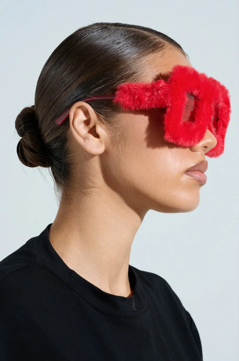 I'M PAST THIS FUZZY SUNGLASSES sold by AKIRA product image thumbnail 3