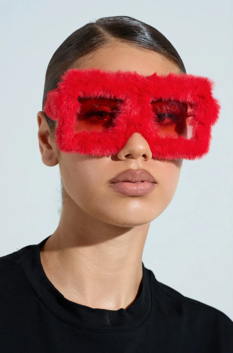 I'M PAST THIS FUZZY SUNGLASSES sold by AKIRA product image thumbnail 2