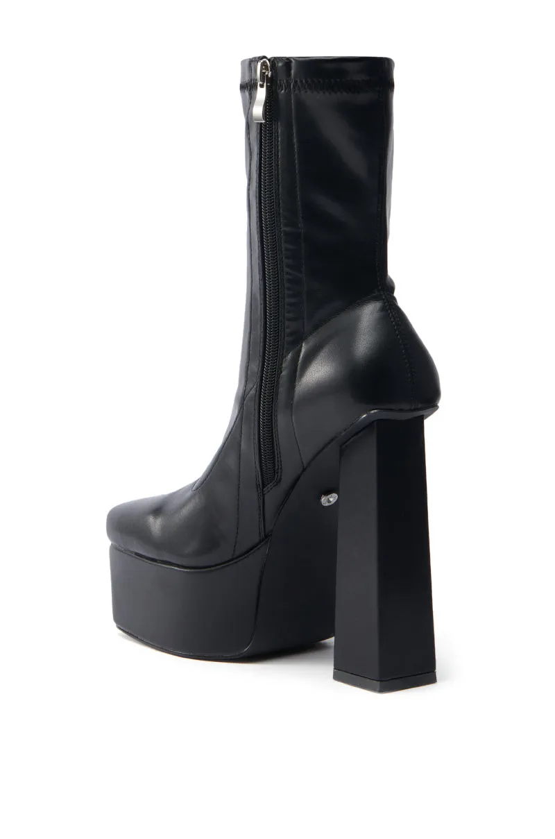 AZALEA WANG MADDER BLACK PLATFORM BOOTIE sold by AKIRA product image thumbnail 4
