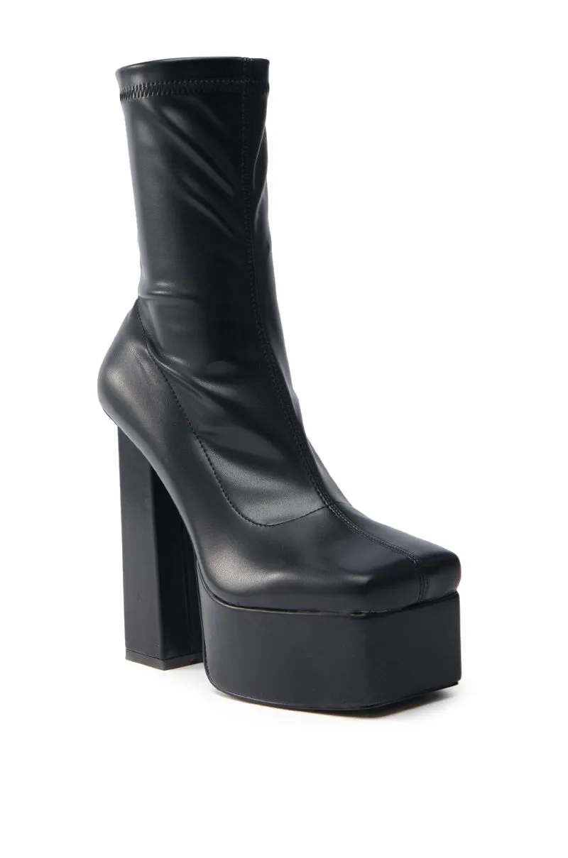 AZALEA WANG MADDER BLACK PLATFORM BOOTIE sold by AKIRA product image thumbnail 3