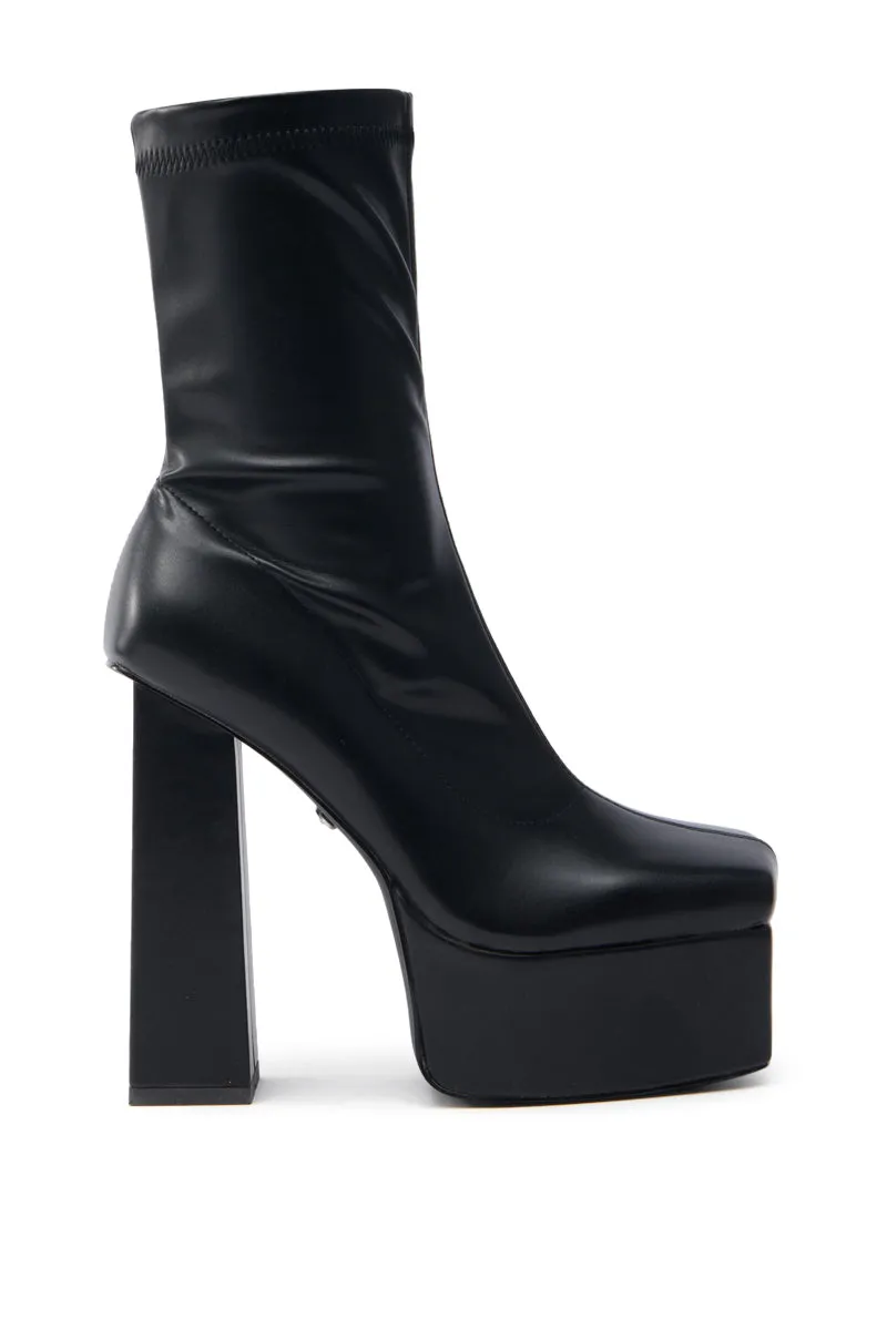 AZALEA WANG MADDER BLACK PLATFORM BOOTIE sold by AKIRA product image thumbnail 2