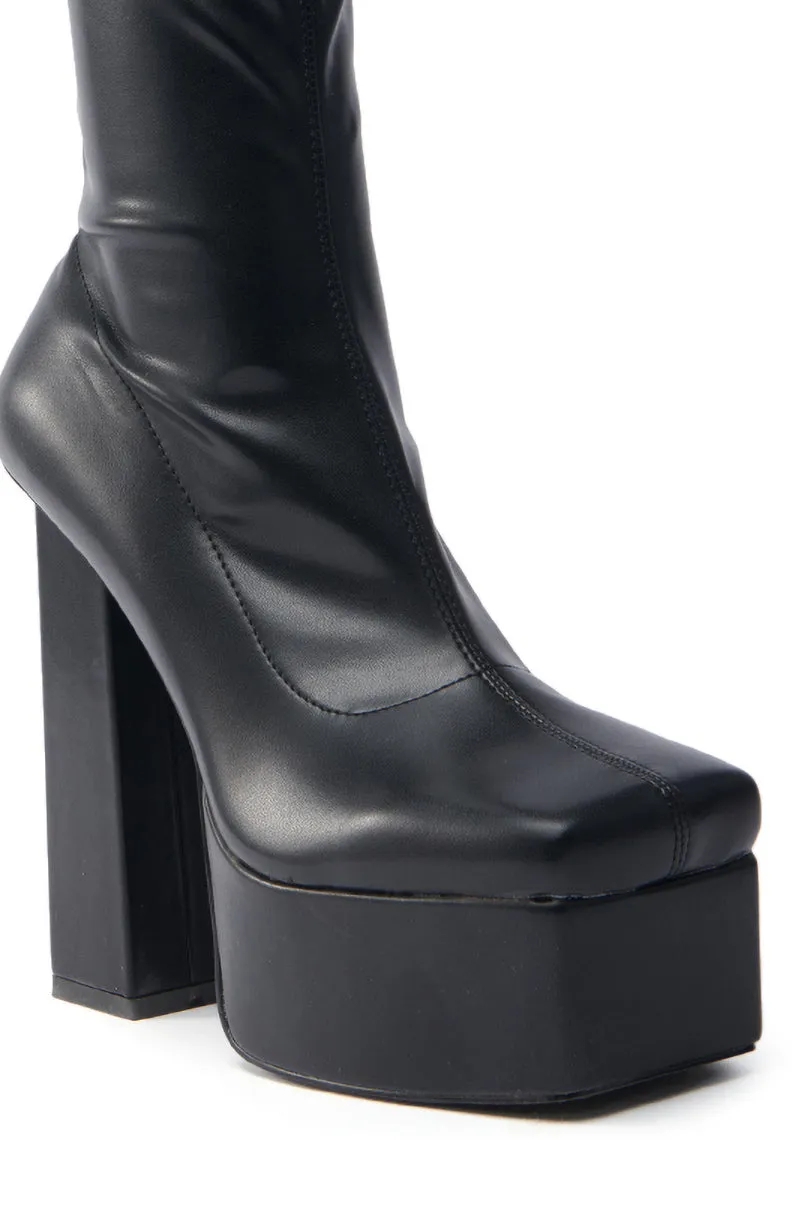 AZALEA WANG MADDER BLACK PLATFORM BOOTIE sold by AKIRA product image thumbnail 5