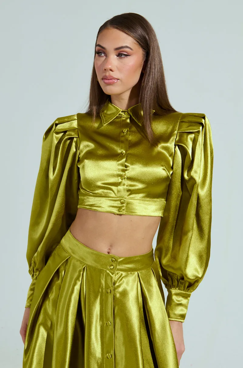 TYPE SLAAAY CROPPED BLOUSE sold by AKIRA product image thumbnail 3