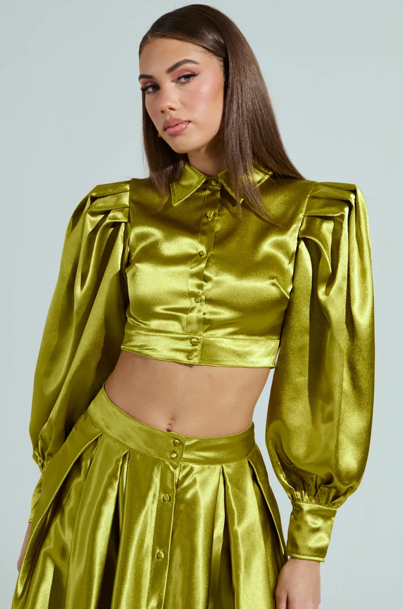 TYPE SLAAAY CROPPED BLOUSE sold by AKIRA product image thumbnail 2