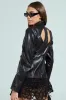 LUXE FAUX LEATHER CUTOUT BLAZER sold by AKIRA