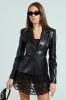 LUXE FAUX LEATHER CUTOUT BLAZER sold by AKIRA