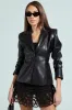 LUXE FAUX LEATHER CUTOUT BLAZER sold by AKIRA