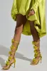 AZALEA WANG AERIN LIME BOW EMBELLISHED GLADIATOR STILETTO SANDAL sold by AKIRA