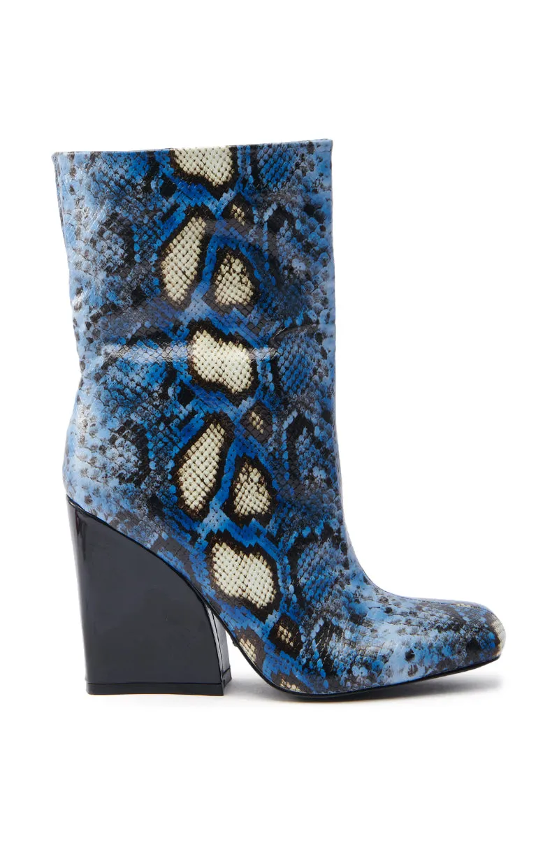 AZALEA WANG RANSOM BLUE MULTI SNAKE BOOTIE sold by AKIRA product image thumbnail 5