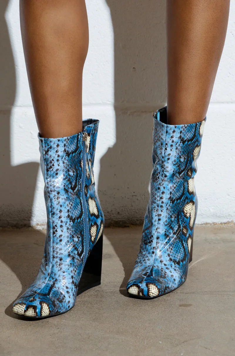 AZALEA WANG RANSOM BLUE MULTI SNAKE BOOTIE sold by AKIRA product image thumbnail 3