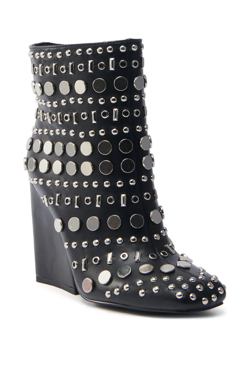 AZALEA WANG FLETCHER BLACK SILVER METAL BOOTIE sold by AKIRA product image thumbnail 4