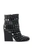 AZALEA WANG FLETCHER BLACK SILVER METAL BOOTIE sold by AKIRA