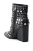 AZALEA WANG FLETCHER BLACK SILVER METAL BOOTIE sold by AKIRA