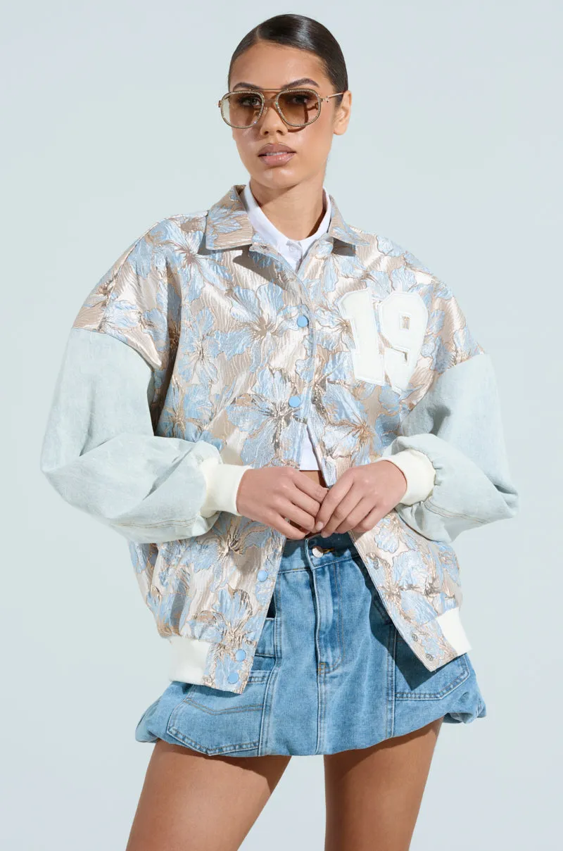 ALIYA BROCADE BOMBER sold by AKIRA