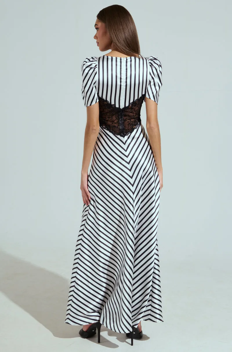 LYDIA LACE AND SATIN MAXI DRESS sold by AKIRA product image thumbnail 5