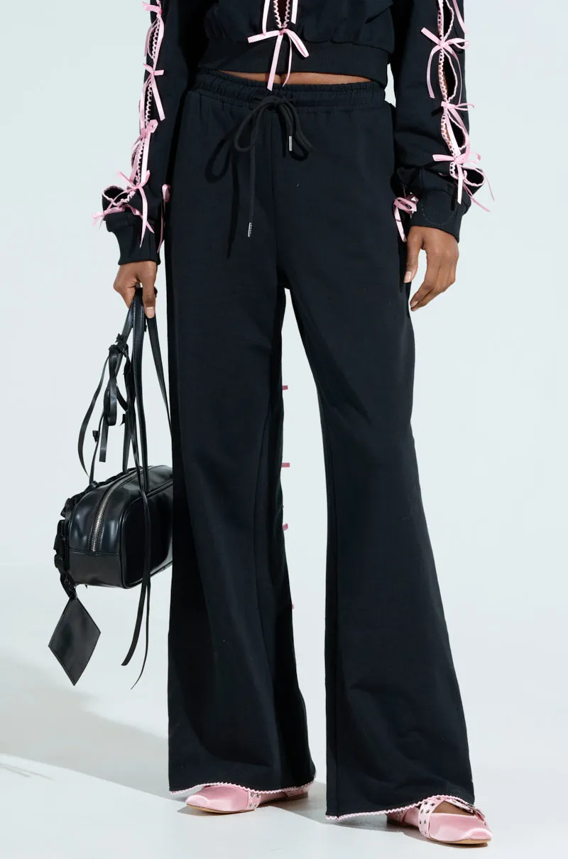 YES PLZ WIDE LEG JOGGER WITH BOWS sold by AKIRA product image thumbnail 2