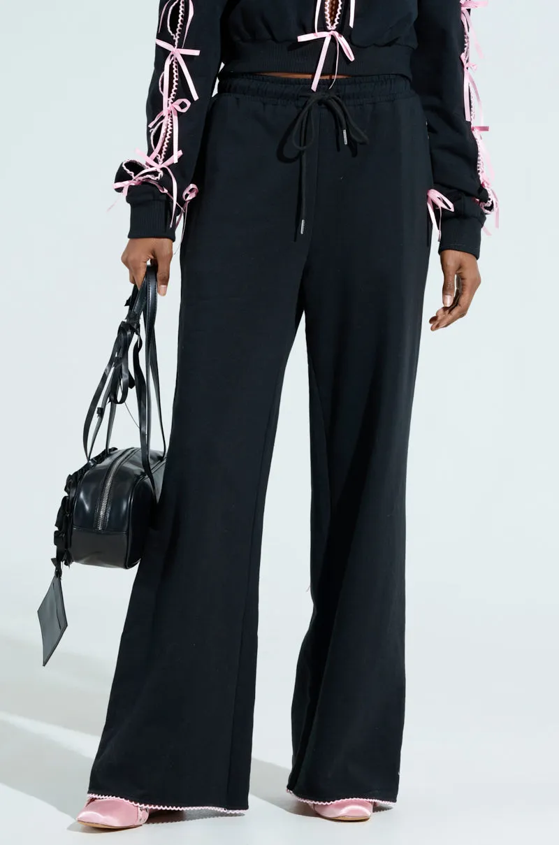 YES PLZ WIDE LEG JOGGER WITH BOWS sold by AKIRA product image thumbnail 3