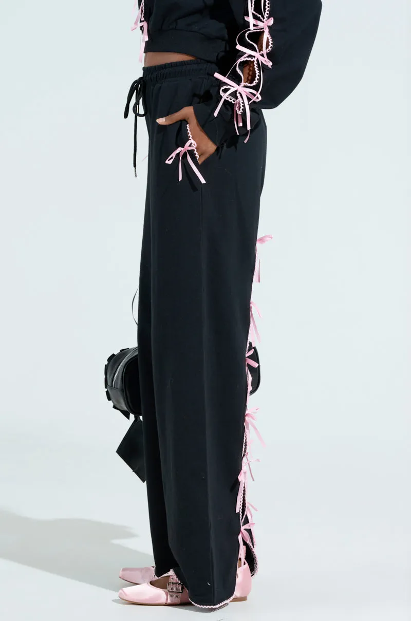 YES PLZ WIDE LEG JOGGER WITH BOWS sold by AKIRA product image thumbnail 4