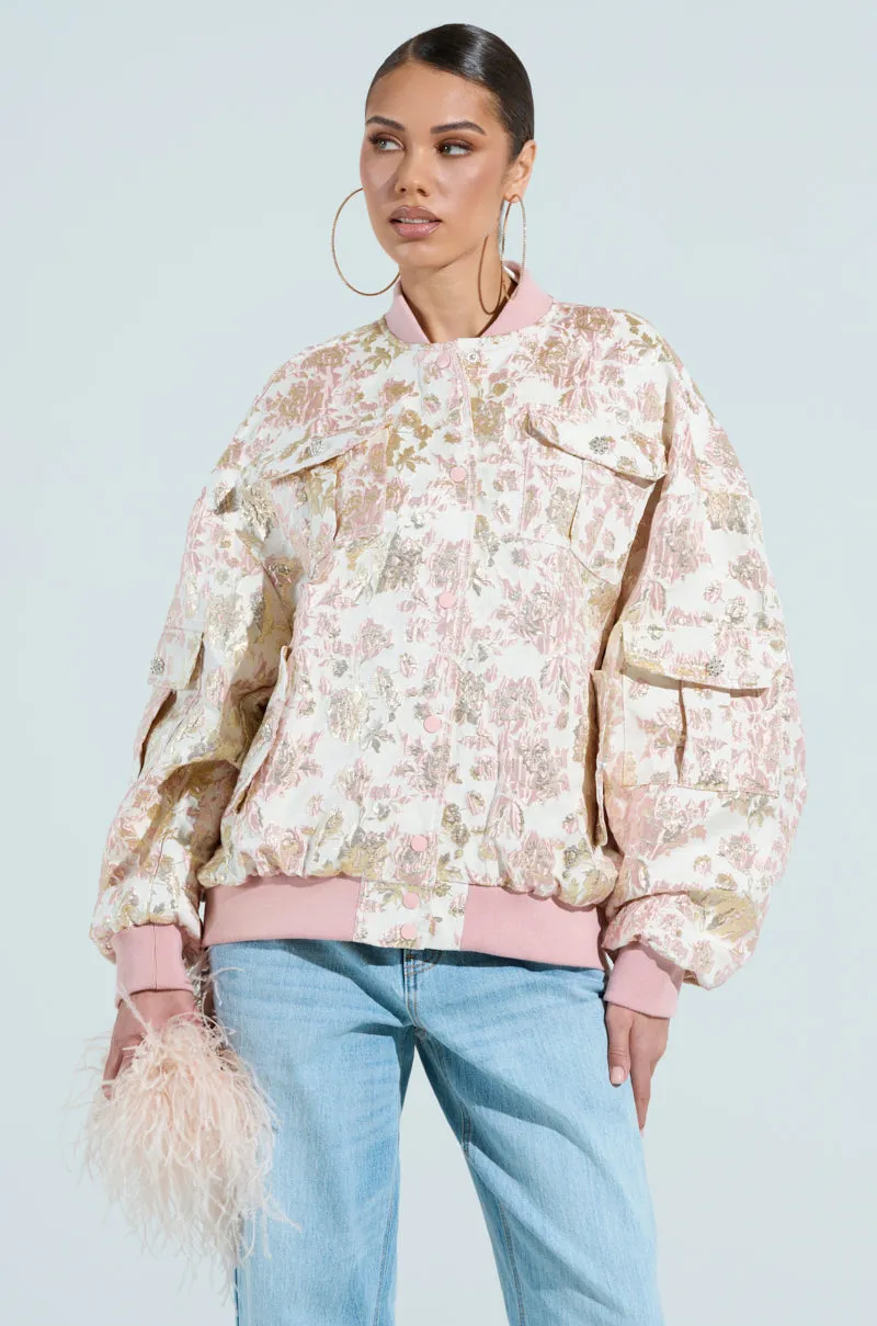 TAKE CARE BROCADE BOMBER sold by AKIRA product image thumbnail 2