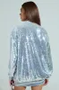 MA CHERIE OVERSIZED SEQUIN BOMBER sold by AKIRA