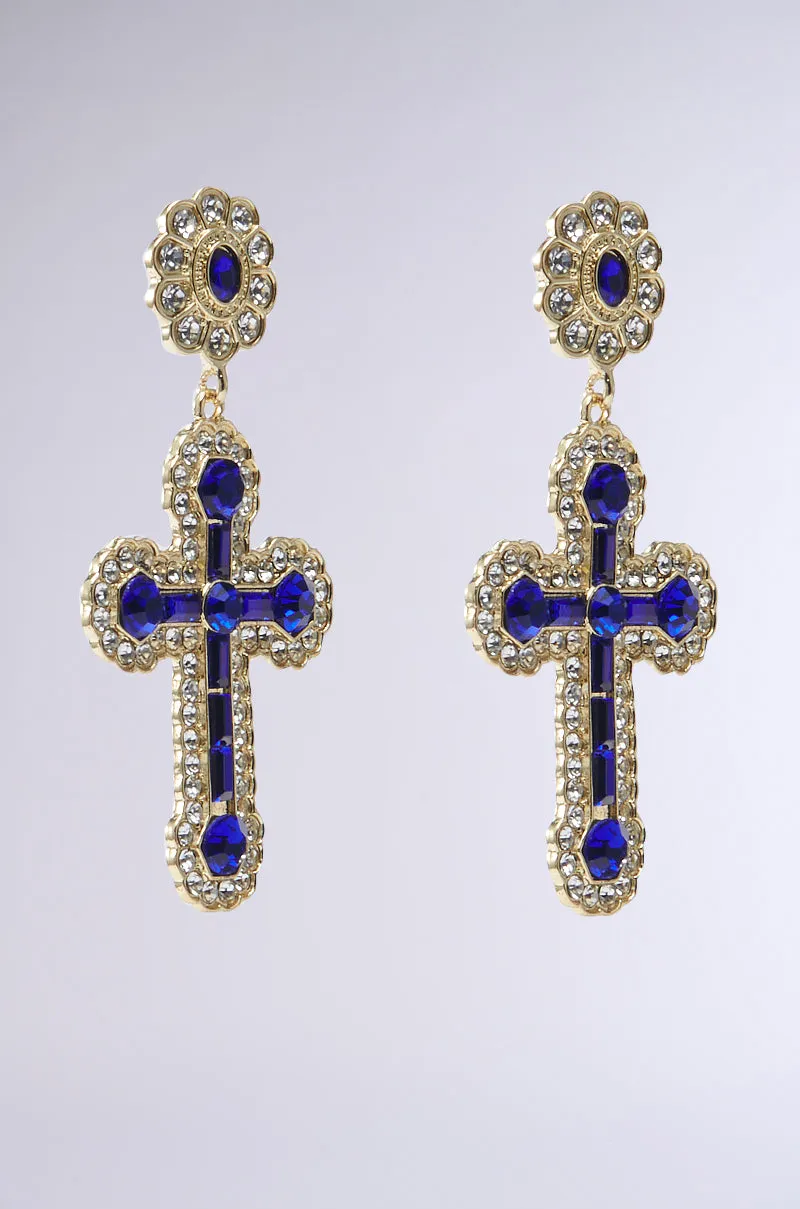 QUEEN SHI CROSS EARRING sold by AKIRA product image thumbnail 3