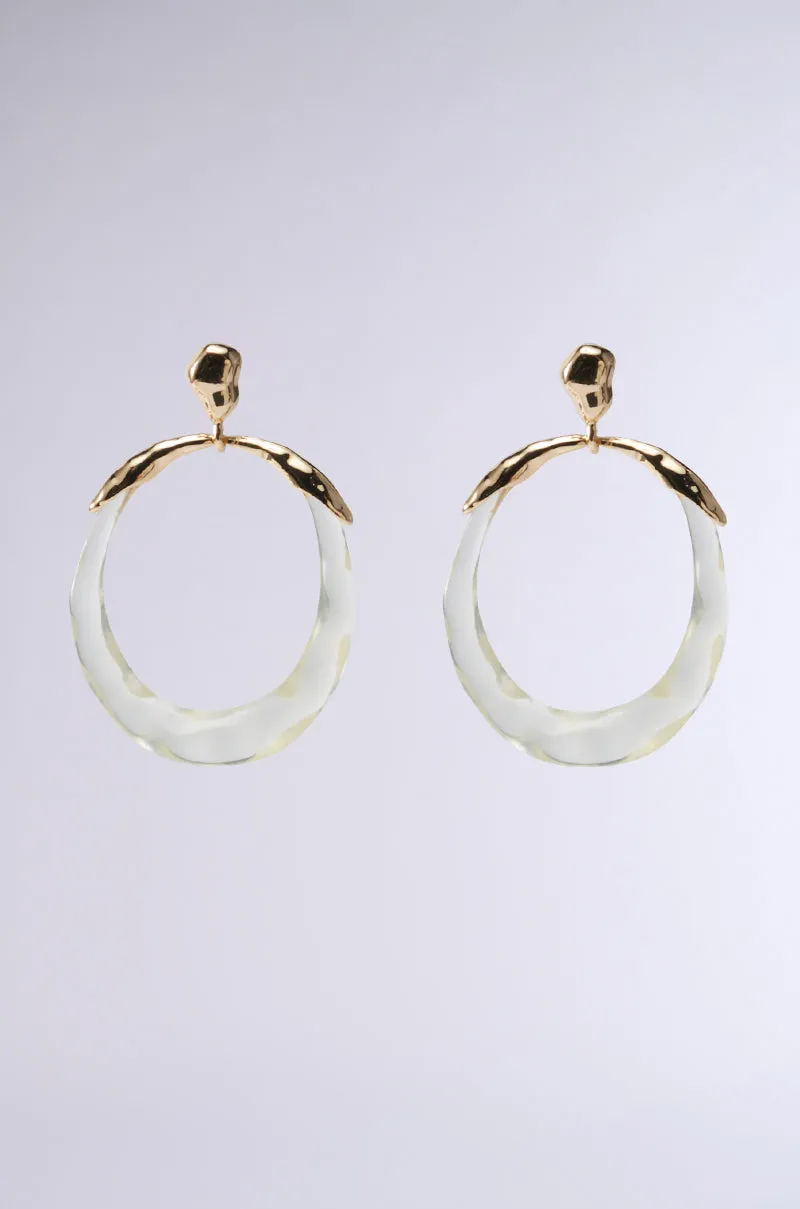 CLEARLY A YES EARRING sold by AKIRA