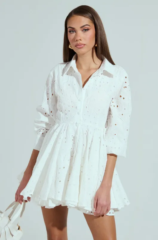 THE IT GIRL MINI DRESS IN EYELET sold by AKIRA