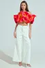 SUNSET DREAMS OFF THE SHOULDER CROP TOP sold by AKIRA