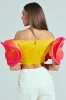 SUNSET DREAMS OFF THE SHOULDER CROP TOP sold by AKIRA