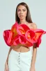 SUNSET DREAMS OFF THE SHOULDER CROP TOP sold by AKIRA