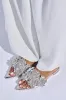 AZALEA WANG YUNA RHINESTONE FLOWER EMBELLISHED SANDAL sold by AKIRA