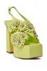 AZALEA WANG CORRA LIME FLORAL EMBELLISHED CHUNKY PLATFORM SANDAL sold by AKIRA