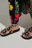 AZALEA WANG LUCIENA BLACK RHINESTONE SANDAL sold by AKIRA