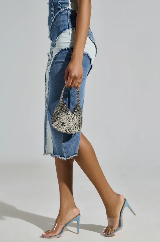 AKIRA OSWEGO DENIM NEW SLIP ON MULE SANDAL sold by AKIRA