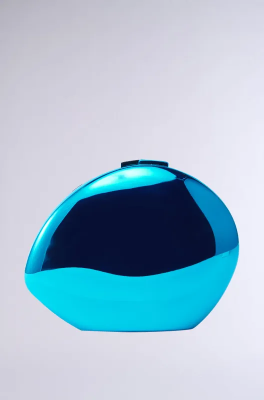 NO BLUES CHROME CLUTCH sold by AKIRA