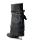 AZALEA WANG SAYLAH BLACK FOLD OVER STILETTO BOOTIE sold by AKIRA