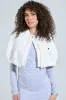 LYNX LAYERED BOMBER JACKET IN IVORY sold by AKIRA
