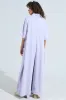 SHE'S RICH OVERSIZED JUMPSUIT IN PURPLE MINERAL WASH sold by AKIRA