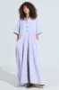 SHE'S RICH OVERSIZED JUMPSUIT IN PURPLE MINERAL WASH sold by AKIRA
