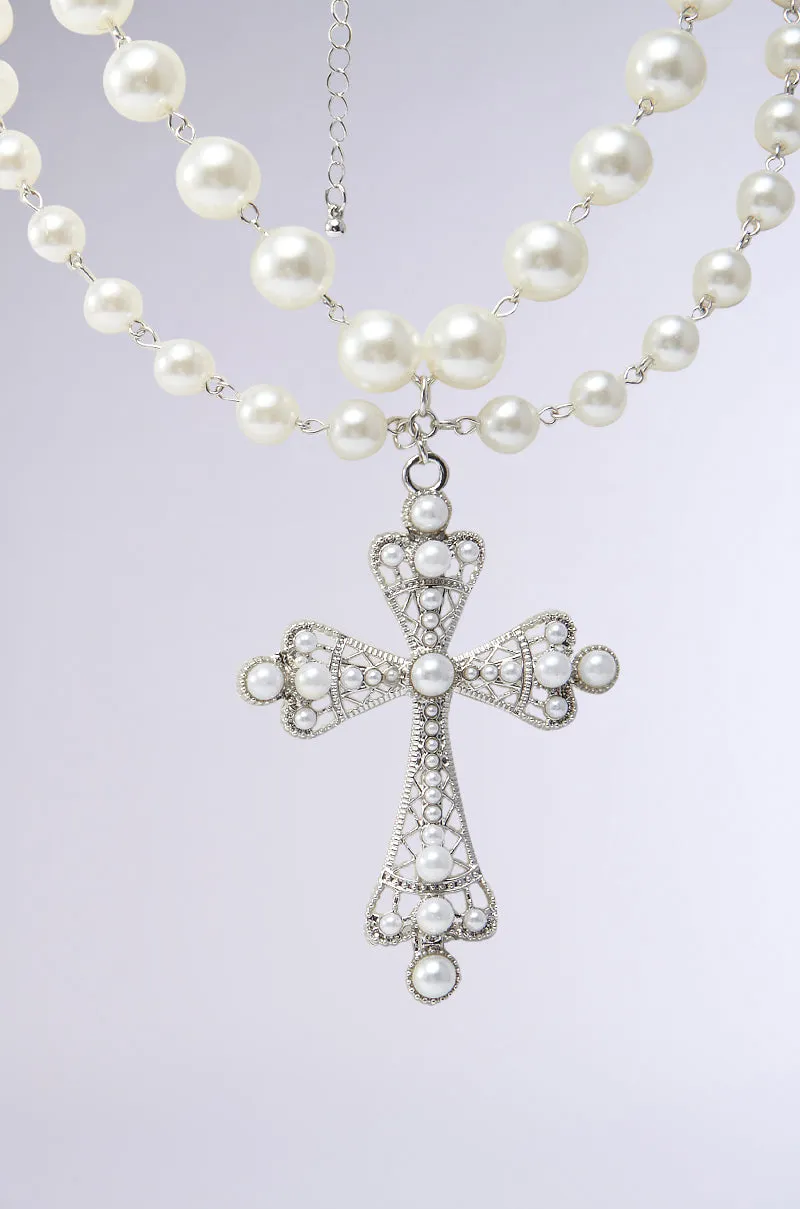 LIKE A PRAYER PEARL NECKLACE sold by AKIRA product image thumbnail 3