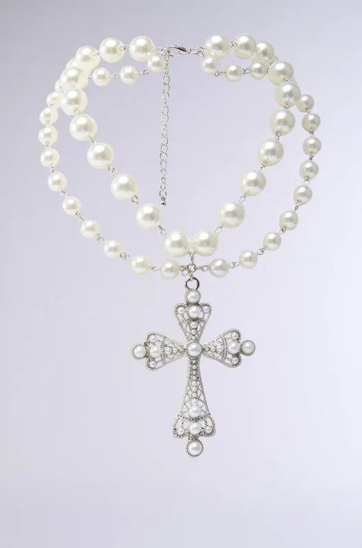 LIKE A PRAYER PEARL NECKLACE sold by AKIRA