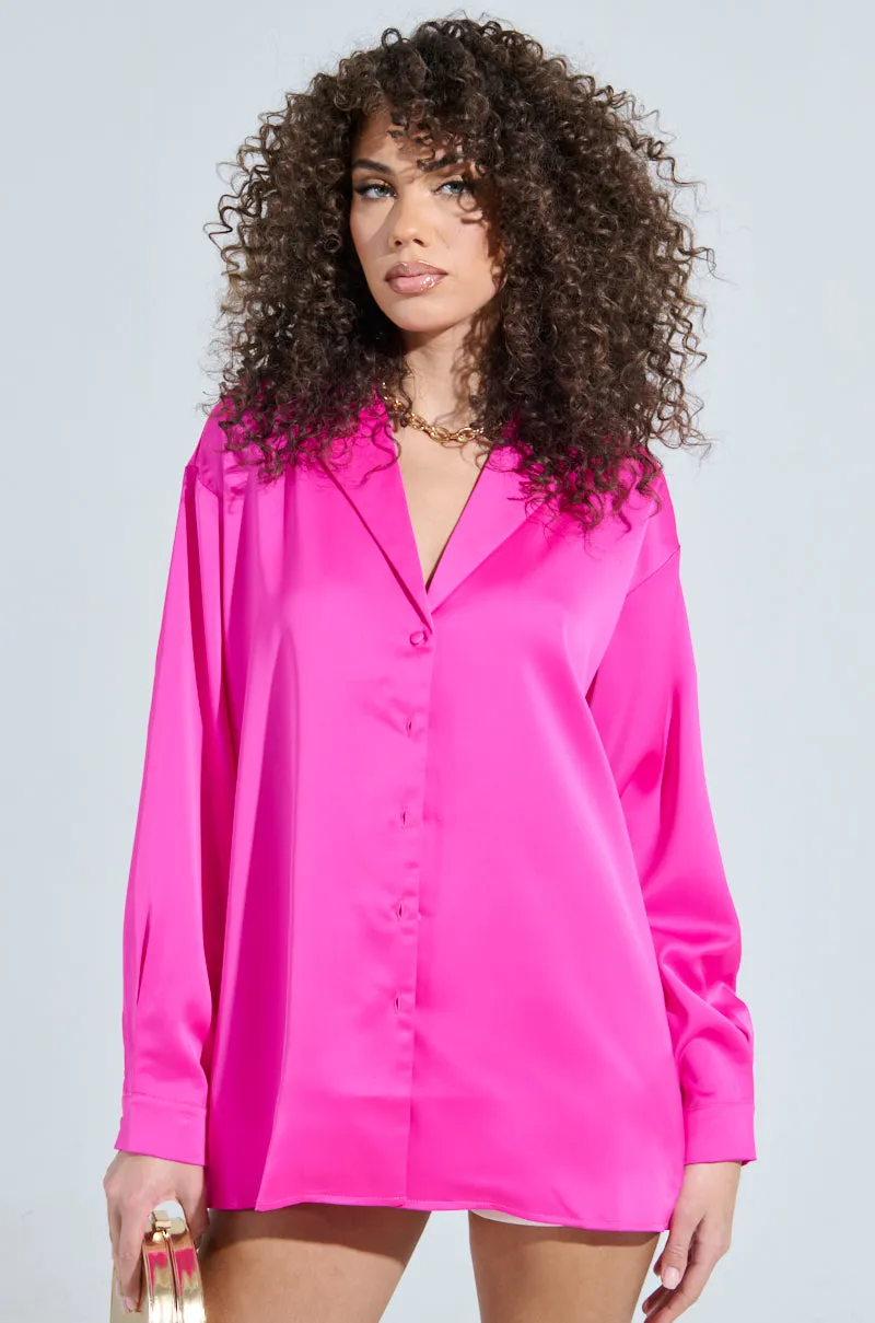 GEO SATIN LONG SLEEVE BLOUSE sold by AKIRA product image thumbnail 3